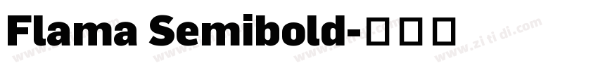 Flama Semibold字体转换